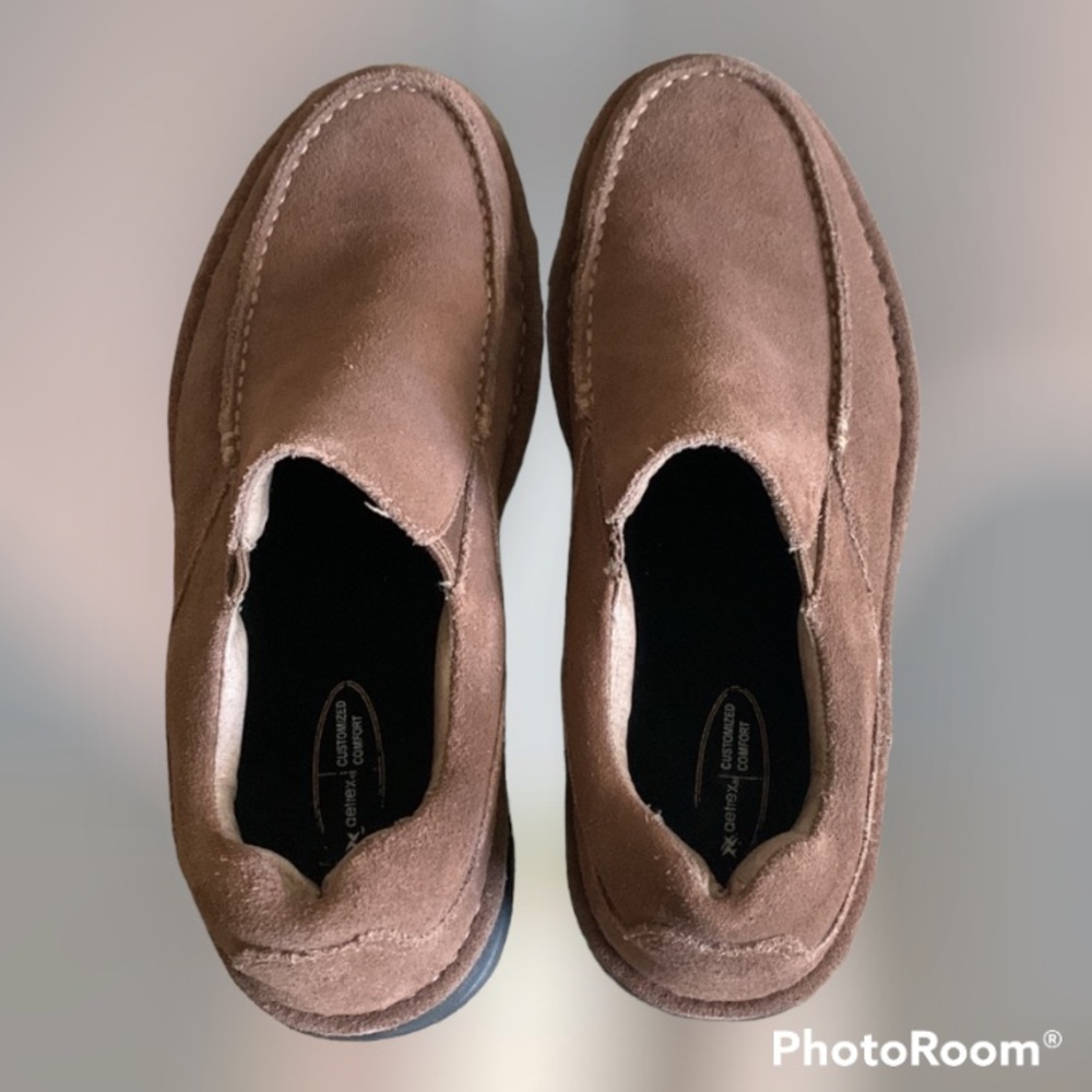 Aetrex Mens Cobble Hill Brown Loafers - Picture 3 of 4